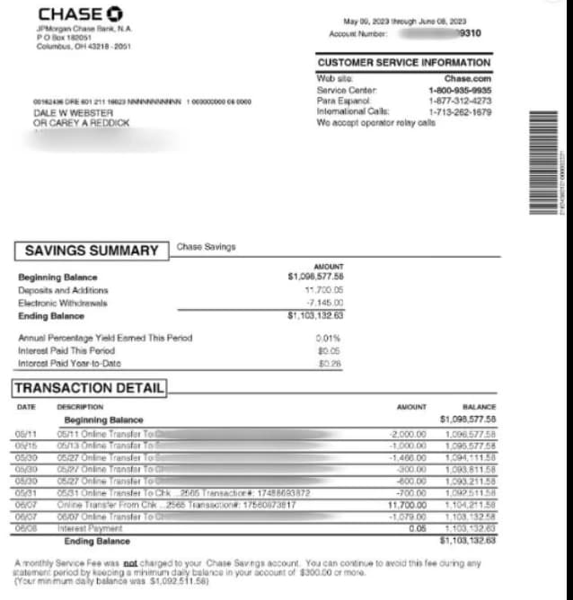 Access Your New Document Statement(s) Below.